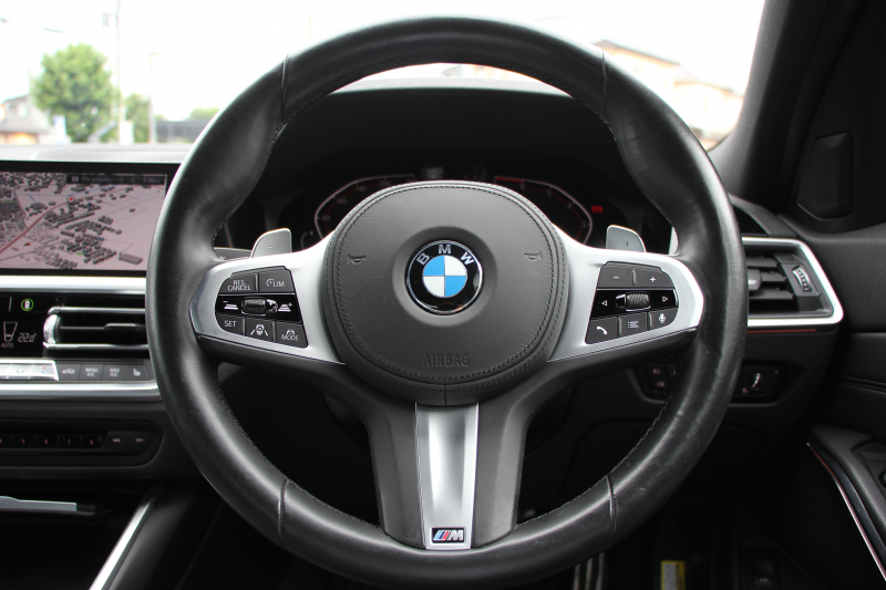 BMW 3シリーズ 320i Mｽﾎﾟｰﾂ ﾊｲﾗｲﾝ ﾌｧｽﾄﾄﾗｯｸP ｺﾝﾌｫ-ﾄP ﾋｰﾀｰ黒革 ｱﾀﾞﾌﾟﾃｨﾌﾞMｻｽ ｼﾞｪｽﾁｬｰｺﾝﾄﾛｰﾙ 電動ﾄﾗﾝｸ 19AW Mｽﾎﾟｰﾂﾌﾞﾚｰｷ LEDﾍｯﾄﾞﾗｲﾄ ｵｰﾄﾊｲﾋﾞｰﾑ 追従ACC ｽﾃｱﾘﾝｸﾞｻﾎﾟｰﾄ ﾀｯﾁ画面ﾅﾋﾞPｱｼｽﾄﾌﾟﾗｽ 360度ｶﾒﾗ 2年保証