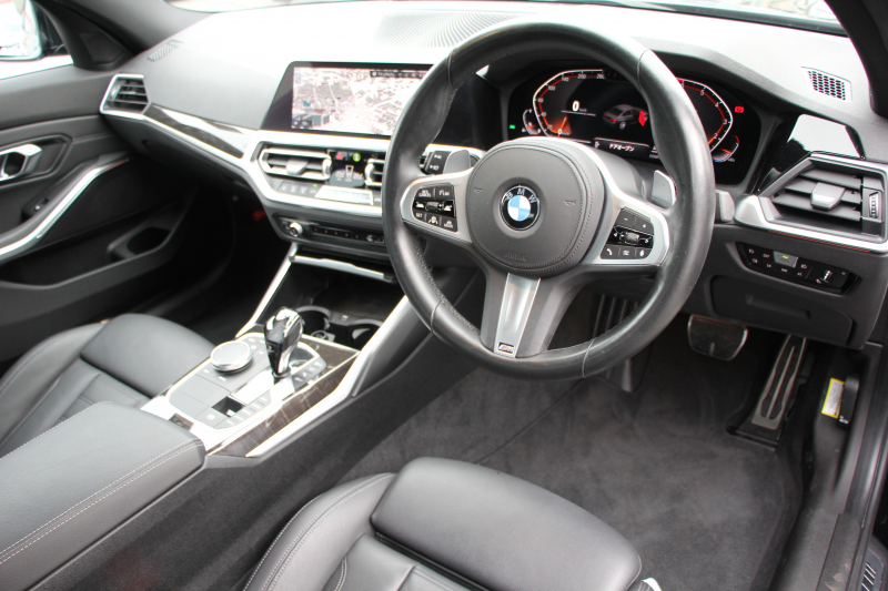 BMW 3シリーズ 320i Mｽﾎﾟｰﾂ ﾊｲﾗｲﾝ ﾌｧｽﾄﾄﾗｯｸP ｺﾝﾌｫ-ﾄP ﾋｰﾀｰ黒革 ｱﾀﾞﾌﾟﾃｨﾌﾞMｻｽ ｼﾞｪｽﾁｬｰｺﾝﾄﾛｰﾙ 電動ﾄﾗﾝｸ 19AW Mｽﾎﾟｰﾂﾌﾞﾚｰｷ LEDﾍｯﾄﾞﾗｲﾄ ｵｰﾄﾊｲﾋﾞｰﾑ 追従ACC ｽﾃｱﾘﾝｸﾞｻﾎﾟｰﾄ ﾀｯﾁ画面ﾅﾋﾞPｱｼｽﾄﾌﾟﾗｽ 360度ｶﾒﾗ 2年保証