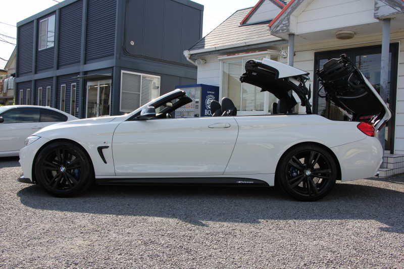 BMW 4シリーズ 435i ｶﾌﾞﾘｵﾚ Mｽﾎﾟｰﾂ ﾌｧｽﾄﾄﾗｯｸP 電動ｵｰﾌﾟﾝ 直6ﾀｰﾎﾞN55ｴﾝｼﾞﾝ ﾋｰﾀｰ黒革 追従ACC LEDﾍｯﾄﾞﾗｲﾄ HUD ｱﾀﾞﾌﾟﾃｨﾌﾞMｻｽ Mｽﾎﾟｰﾂﾌﾞﾚｰｷ 19AW HDDﾅﾋﾞTV MPerformanceｴｱﾛ 衝突軽減ﾌﾞﾚｰｷ 車線逸脱警告 歩行者警告 2年保証