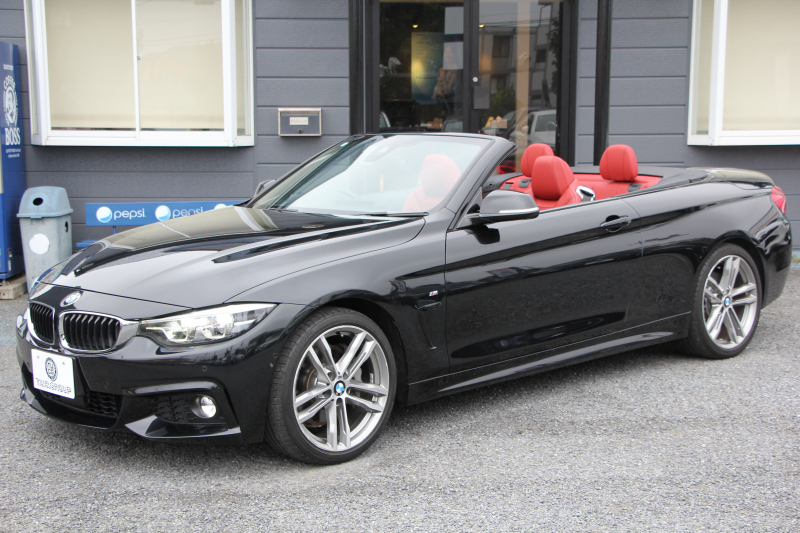 BMW 4シリーズ 440i ｶﾌﾞﾘｵﾚ Mｽﾎﾟｰﾂ ﾌﾟﾗｽP 後期 ﾌｪｲｽﾘﾌﾄ後 ﾋｰﾀｰ赤革 B58新ｴﾝｼﾞﾝ 326馬力 HUD 追従ACC ﾚｰﾝﾁｪﾝｼﾞ警告 ﾊｰﾏﾝｶｰﾄﾞﾝｻﾗｳﾝﾄﾞ19AW ﾀｯﾁ画面HDDﾅﾋﾞTV LEDﾍｯﾄﾞﾗｲﾄ＆ﾃｰﾙ TOPﾋﾞｭｰｶﾒﾗ Pｱｼｽﾄ 衝突軽減ﾌﾞﾚｰｷ 2年保証
