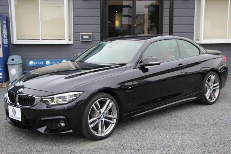 BMW 4シリーズ 440i ｶﾌﾞﾘｵﾚ Mｽﾎﾟｰﾂ ﾌﾟﾗｽP 後期 ﾌｪｲｽﾘﾌﾄ後 ﾋｰﾀｰ赤革 B58新ｴﾝｼﾞﾝ 326馬力 HUD 追従ACC ﾚｰﾝﾁｪﾝｼﾞ警告 ﾊｰﾏﾝｶｰﾄﾞﾝｻﾗｳﾝﾄﾞ19AW ﾀｯﾁ画面HDDﾅﾋﾞTV LEDﾍｯﾄﾞﾗｲﾄ＆ﾃｰﾙ TOPﾋﾞｭｰｶﾒﾗ Pｱｼｽﾄ 衝突軽減ﾌﾞﾚｰｷ 2年保証