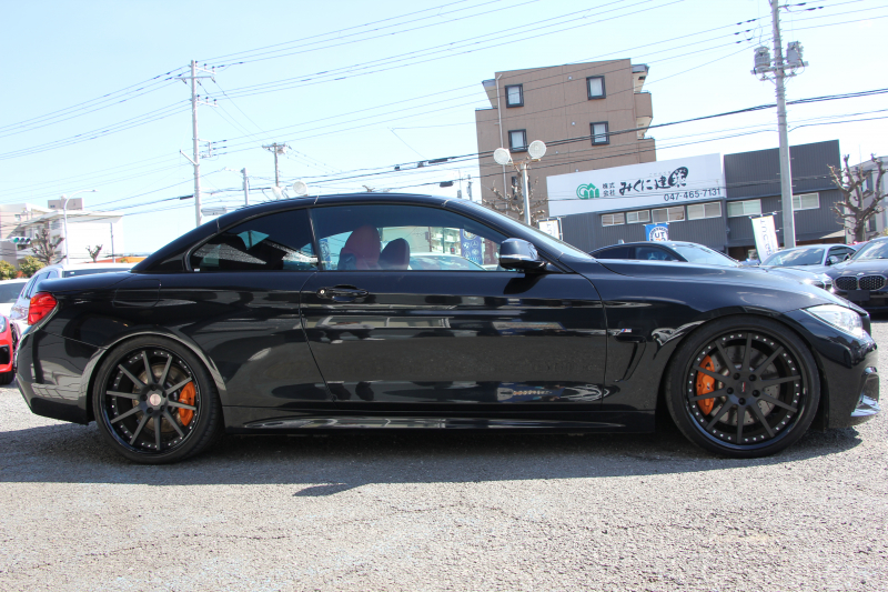 BMW 4シリーズ 435i ｶﾌﾞﾘｵﾚ Mｽﾎﾟｰﾂ 直6ﾀｰﾎﾞ306馬力 ﾋｰﾀｰ赤革 ﾊｲﾊﾟｰﾌｫｰｼﾞﾄﾞ20AW ﾋﾞﾙｼｭﾀｲﾝ車高調 Mﾊﾟﾌｫｰﾏﾝｽﾌﾞﾚｰｷ ｵﾚﾝｼﾞｷｬﾘﾊﾟｰ 追従ACC HUD LEDﾍｯﾄﾞﾗｲﾄ 衝突軽減ﾌﾞﾚｰｷ 車線逸脱警告 歩行者警告 HDDﾅﾋﾞTV 2年保証