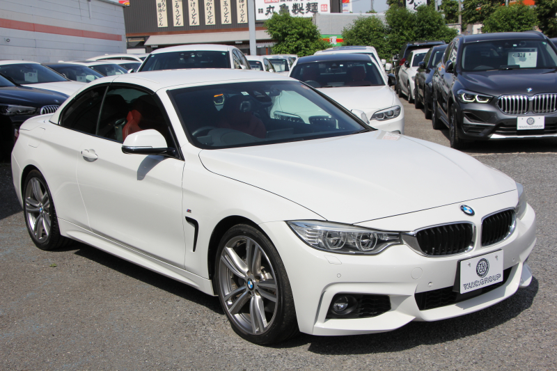 BMW 4シリーズ 440i ｶﾌﾞﾘｵﾚ Mｽﾎﾟｰﾂ 電動ｵｰﾌﾟﾝ B58B30A新ｴﾝｼﾞﾝ 326馬力直6ﾀｰﾎﾞﾋｰﾀｰ赤革 LEDﾍｯﾄﾞﾗｲﾄ 追従ACC HUD ﾚｰﾝﾁｪﾝｼﾞ警告 衝突軽減ﾌﾞﾚｰｷ 車線逸脱警告 歩行者警告 HDDﾅﾋﾞTV 19AW 専用ｴｱﾛ 2年保証