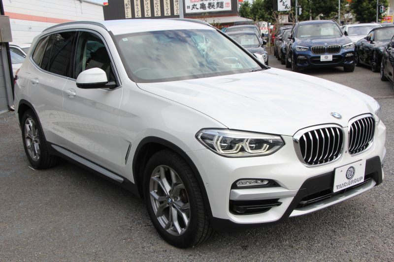 BMW X3 Xdrive20d Xﾗｲﾝ 真珠色 1ｵｰﾅ 全席ﾋｰﾀｰ茶革 HUD 追従ACC ｽﾃｱﾘﾝｸﾞｻﾎﾟｰﾄ 液晶ﾒｰﾀｰ ﾀｯﾁ画面対応HDDﾅﾋﾞTV LEDﾍｯﾄﾞﾗｲﾄ ｵｰﾄﾊｲﾋﾞｰﾑ 360度ｶﾒﾗ 電動ﾄﾗﾝｸ 衝突軽減ﾌﾞﾚｰｷ 車線逸脱警告 歩行者警告 2年保証