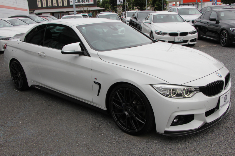 BMW 4シリーズ 440i ｶﾌﾞﾘｵﾚ Mｽﾎﾟｰﾂ 変更後B58新ｴﾝｼﾞﾝ 326馬力 直6ﾀｰﾎﾞ電動ｵｰﾌﾟﾝ 後期ﾃｰﾙ ﾋｰﾀｰ黒革 LEDﾍｯﾄﾞﾗｲﾄ 追従ACC HUD ﾚｰﾝﾁｪﾝｼﾞ警告 vorsteiner20AW KW車高調 3Dﾃﾞｻﾞｲﾝｽﾎﾟｲﾗｰ M4ﾄﾞｱﾐﾗｰ 2年保証