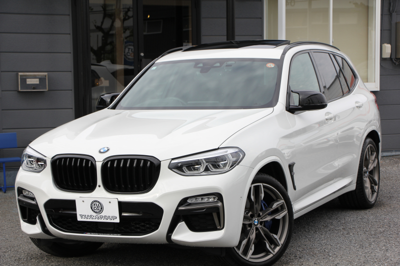 BMW X3 M40d ｾﾚｸﾄP 326馬力 3.0Lﾃﾞｨｰｾﾞﾙﾀｰﾎﾞﾊﾟﾉﾗﾏｻﾝﾙｰﾌ 全席ﾋｰﾀｰ黒革  ﾊｰﾏﾝｶｰﾄﾞﾝｻｳﾝﾄﾞHUD ﾘｱｼｰﾄ可倒調整 専用21AW Mｽﾎﾟｰﾂﾃﾞﾌ&ﾌﾞﾚｰｷ 追従ACC ｽﾃｱﾘﾝｸﾞｻﾎﾟｰﾄ ﾀｯﾁ画面HDDﾅﾋﾞTV 360度ｶﾒﾗ ｱﾝﾋﾞｴﾝﾄﾗｲﾄ 電動ﾄﾗﾝｸ 2年保証