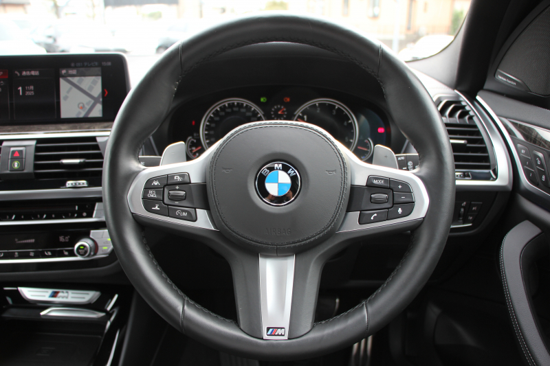BMW X3 M40d ｾﾚｸﾄP 326馬力 3.0Lﾃﾞｨｰｾﾞﾙﾀｰﾎﾞﾊﾟﾉﾗﾏｻﾝﾙｰﾌ 全席ﾋｰﾀｰ黒革  ﾊｰﾏﾝｶｰﾄﾞﾝｻｳﾝﾄﾞHUD ﾘｱｼｰﾄ可倒調整 専用21AW Mｽﾎﾟｰﾂﾃﾞﾌ&ﾌﾞﾚｰｷ 追従ACC ｽﾃｱﾘﾝｸﾞｻﾎﾟｰﾄ ﾀｯﾁ画面HDDﾅﾋﾞTV 360度ｶﾒﾗ ｱﾝﾋﾞｴﾝﾄﾗｲﾄ 電動ﾄﾗﾝｸ 2年保証