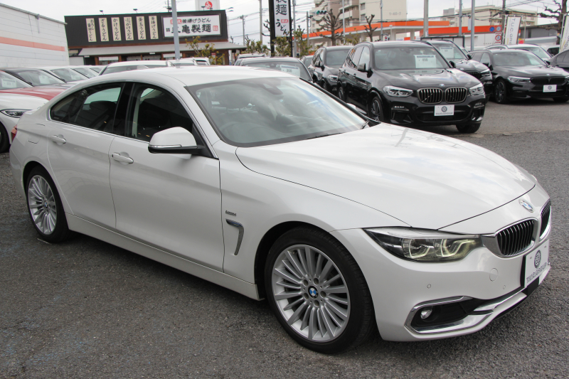 BMW 4シリーズ 420i ｸﾞﾗﾝｸｰﾍﾟﾗｸﾞｼﾞｭｱﾘｰ 後期 真珠色 ﾋｰﾀｰ黒革 液晶ﾒｰﾀｰ LEDﾍｯﾄﾞﾗｲﾄ&ﾃｰﾙ 追従ACC ﾚｰﾝﾁｪﾝｼﾞ警告 ﾌﾙｾｸﾞTV HDDﾅﾋﾞｸﾛｰﾑﾗｲﾝｴｸｽﾃﾘｱ 電動ﾄﾗﾝｸ 衝突軽減ﾌﾞﾚｰｷ 車線逸脱警告 歩行者警告 2年保証