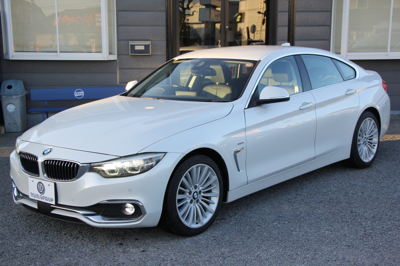 BMW 4シリーズ 420i ｸﾞﾗﾝｸｰﾍﾟﾗｸﾞｼﾞｭｱﾘｰ 後期 真珠色 ﾋｰﾀｰ黒革 液晶ﾒｰﾀｰ LEDﾍｯﾄﾞﾗｲﾄ&ﾃｰﾙ 追従ACC ﾚｰﾝﾁｪﾝｼﾞ警告 ﾌﾙｾｸﾞTV HDDﾅﾋﾞｸﾛｰﾑﾗｲﾝｴｸｽﾃﾘｱ 電動ﾄﾗﾝｸ 衝突軽減ﾌﾞﾚｰｷ 車線逸脱警告 歩行者警告 2年保証