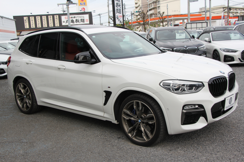 BMW X3 M40d ｾﾚｸﾄP 3.0Lﾃﾞｨｰｾﾞﾙﾀｰﾎﾞindividualﾒﾘﾉｺﾝﾋﾞﾚｻﾞｰ ﾊﾟﾉﾗﾏｻﾝﾙｰﾌ ﾘｱｼｰﾄ可倒調整 追従ACC HUD 液晶ﾒｰﾀｰ 360度ｶﾒﾗ LEDﾍｯﾄﾞﾗｲﾄ ｵｰﾄﾊｲﾋﾞｰﾑ ﾀｯﾁ画面HDDﾅﾋﾞMspﾌﾞﾚｰｷ 専用ﾃﾞﾌ 2年保証