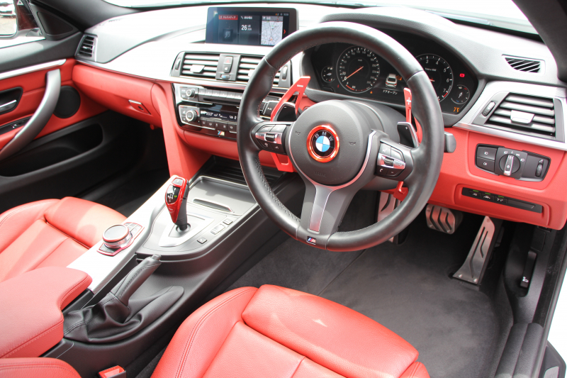 BMW 4シリーズ 420i ｸﾞﾗﾝｸｰﾍﾟMｽﾎﾟｰﾂ 後期 ﾋｰﾀｰ赤革 追従ACC 液晶ﾒｰﾀｰ LEDﾍｯﾄﾞﾗｲﾄ&ﾃｰﾙ ｺﾝﾍﾟﾃｨｼｮﾝﾙｯｸ19AW ﾀｯﾁ画面HDDﾅﾋﾞTV  衝突軽減ﾌﾞﾚｰｷ 車線逸脱警告 歩行者警告 電動ﾘｱｹﾞｰﾄ H&Rﾀﾞｳﾝｻｽ 2年保証