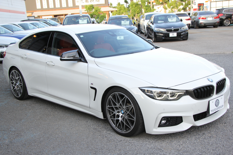 BMW 4シリーズ 420i ｸﾞﾗﾝｸｰﾍﾟMｽﾎﾟｰﾂ 後期 ﾋｰﾀｰ赤革 追従ACC 液晶ﾒｰﾀｰ LEDﾍｯﾄﾞﾗｲﾄ&ﾃｰﾙ ｺﾝﾍﾟﾃｨｼｮﾝﾙｯｸ19AW ﾀｯﾁ画面HDDﾅﾋﾞTV  衝突軽減ﾌﾞﾚｰｷ 車線逸脱警告 歩行者警告 電動ﾘｱｹﾞｰﾄ H&Rﾀﾞｳﾝｻｽ 2年保証
