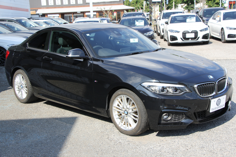 BMW 2シリーズ 220i ｸｰﾍﾟMｽﾎﾟｰﾂ 後期ﾓﾃﾞﾙ 追従ACC LEDﾍｯﾄﾞﾗｲﾄ&ﾃｰﾙ 追従ACC ﾀｯﾁ画面HDDﾅﾋﾞPｱｼｽﾄ ｵｰﾄｴｱｺﾝ 衝突軽減ﾌﾞﾚｰｷ 車線逸脱警告 歩行者警告 専用ｴｱﾛ Bluetooth接続 ｽﾏｰﾄｷｰ 直噴ﾀｰﾎﾞ8速AT 2年保証