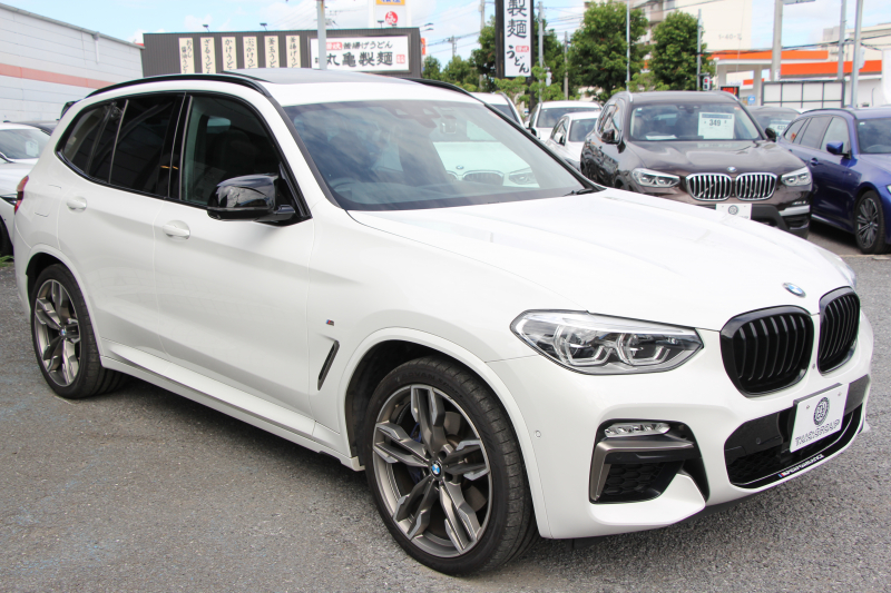 BMW X3 M40d 326馬力 3.0Lﾃﾞｨｰｾﾞﾙﾀｰﾎﾞﾊﾟﾉﾗﾏｻﾝﾙｰﾌ 全席ﾋｰﾀｰ黒革 ﾘｱｼｰﾄ可倒調整 ｱﾝﾋﾞｴﾝﾄﾗｲﾄ 21AW 追従ACC HUD 液晶ﾒｰﾀｰ ｽﾃｱﾘﾝｸﾞｻﾎﾟｰﾄ ﾀｯﾁ画面HDDﾅﾋﾞ360度ｶﾒﾗ LEDﾍｯﾄﾞﾗｲﾄ ｵｰﾄﾊｲﾋﾞｰﾑ 専用ﾃﾞﾌ&ﾌﾞﾚｰｷ 2年保証
