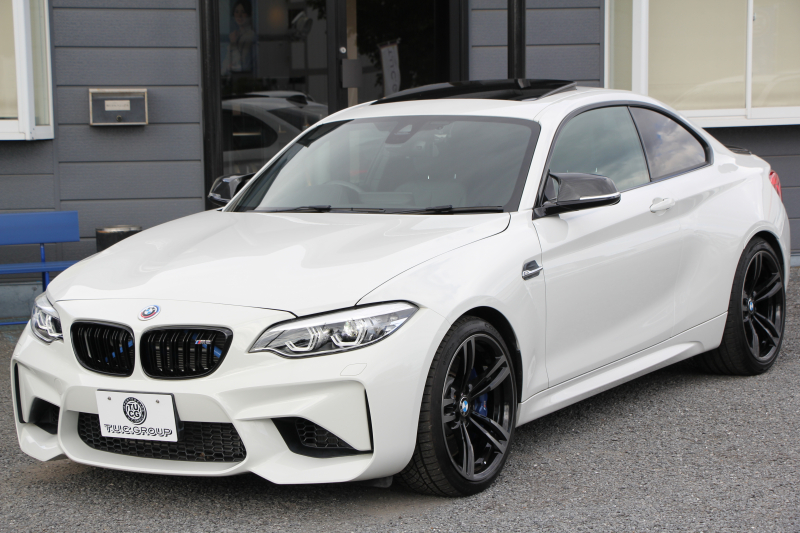 BMW Mシリーズ M2ｸｰﾍﾟMDCT 後期 370馬力 直6ﾀｰﾎﾞｻﾝﾙｰﾌ ﾊｰﾏﾝｶｰﾄﾞﾝ ﾋｰﾀｰ黒革 LEDﾍｯﾄﾞﾗｲﾄ LEDﾃｰﾙ ﾀｯﾁ画面HDDﾅﾋﾞBｶﾒﾗ 専用19AW 専用ﾌﾞﾚｰｷ 衝突軽減ﾌﾞﾚｰｷ 車線逸脱警告 歩行者警告 ﾌﾞﾚｰｷ付ｸﾙｺﾝ ｽﾏｰﾄｷｰ ﾊﾟﾄﾞﾙｼﾌﾄ 2年保証