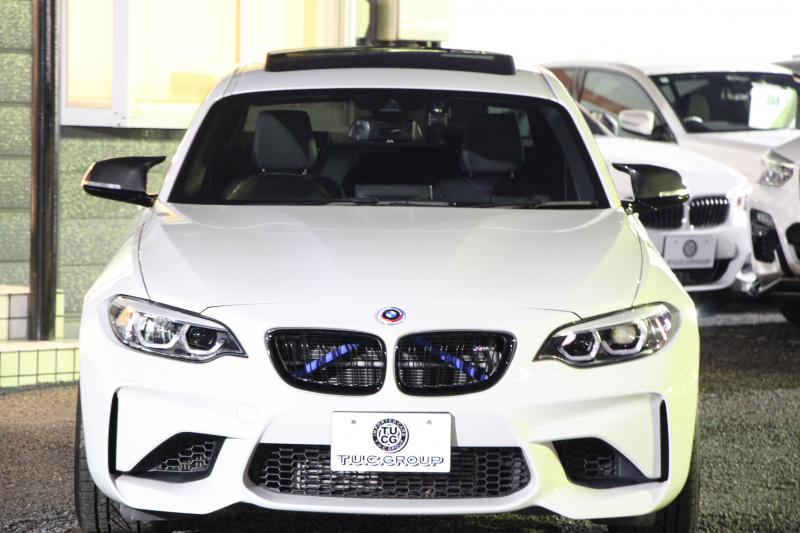 BMW Mシリーズ M2ｸｰﾍﾟMDCT 後期 370馬力 直6ﾀｰﾎﾞｻﾝﾙｰﾌ ﾊｰﾏﾝｶｰﾄﾞﾝ ﾋｰﾀｰ黒革 LEDﾍｯﾄﾞﾗｲﾄ LEDﾃｰﾙ ﾀｯﾁ画面HDDﾅﾋﾞBｶﾒﾗ 専用19AW 専用ﾌﾞﾚｰｷ 衝突軽減ﾌﾞﾚｰｷ 車線逸脱警告 歩行者警告 ﾌﾞﾚｰｷ付ｸﾙｺﾝ ｽﾏｰﾄｷｰ ﾊﾟﾄﾞﾙｼﾌﾄ 2年保証