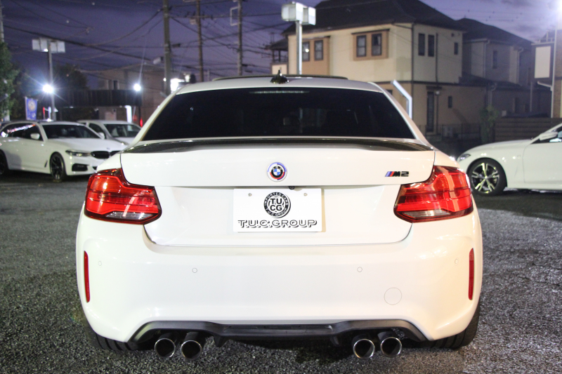 BMW Mシリーズ M2ｸｰﾍﾟMDCT 後期 370馬力 直6ﾀｰﾎﾞｻﾝﾙｰﾌ ﾊｰﾏﾝｶｰﾄﾞﾝ ﾋｰﾀｰ黒革 LEDﾍｯﾄﾞﾗｲﾄ LEDﾃｰﾙ ﾀｯﾁ画面HDDﾅﾋﾞBｶﾒﾗ 専用19AW 専用ﾌﾞﾚｰｷ 衝突軽減ﾌﾞﾚｰｷ 車線逸脱警告 歩行者警告 ﾌﾞﾚｰｷ付ｸﾙｺﾝ ｽﾏｰﾄｷｰ ﾊﾟﾄﾞﾙｼﾌﾄ 2年保証